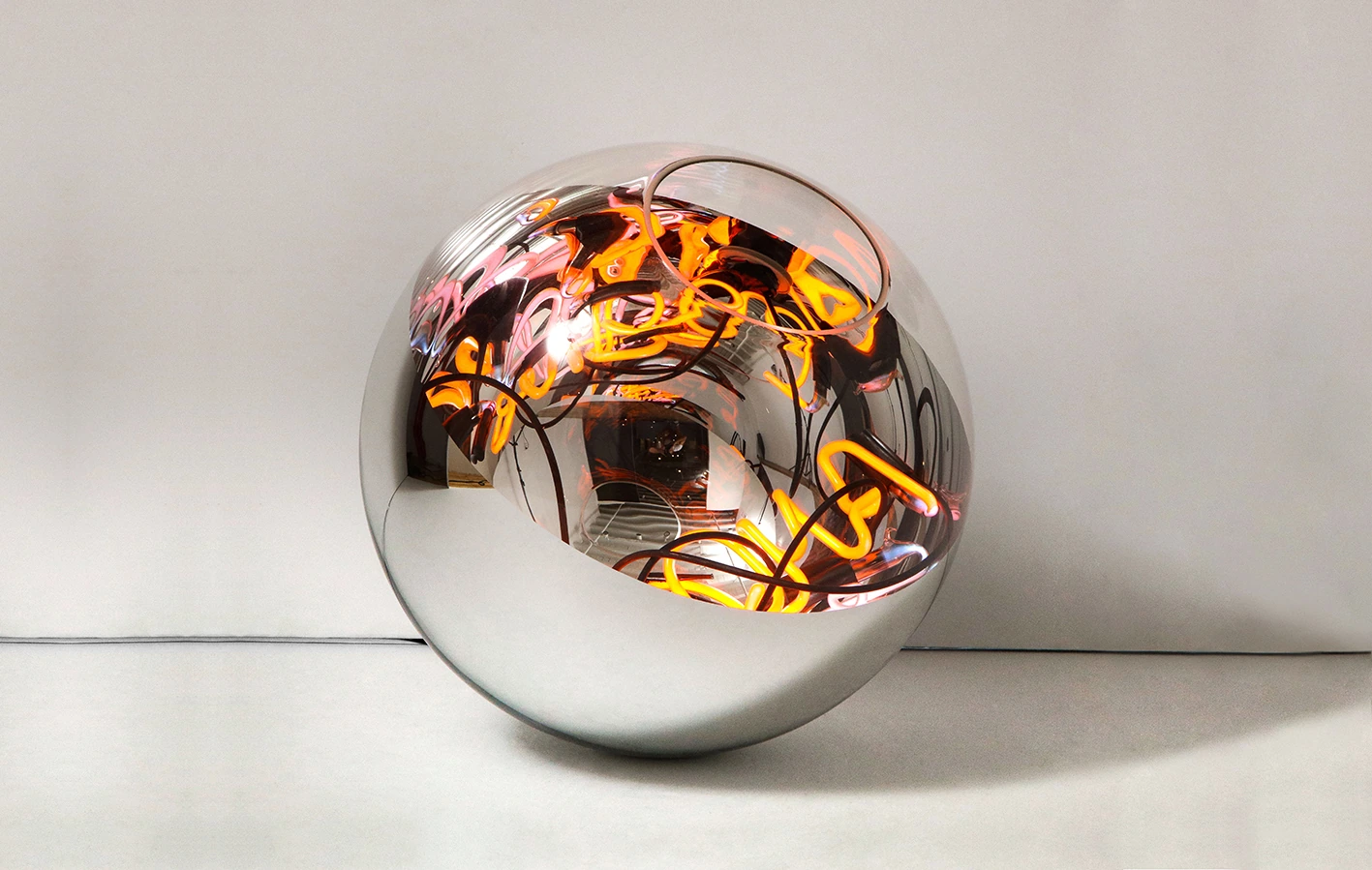 Floor lamp with neon lights