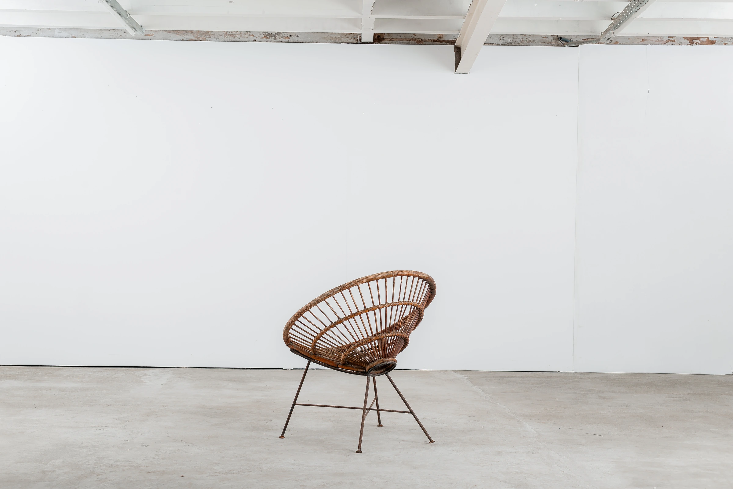 Wicker round armchair, Carlo Hauner & Martin Eisler — photo 6
