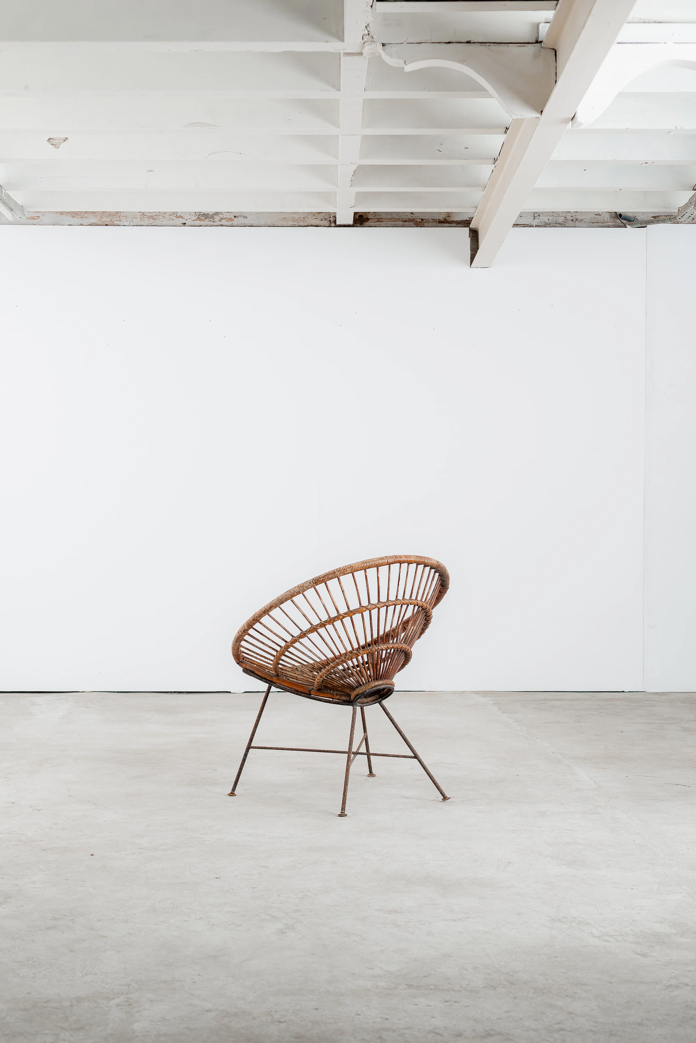 Wicker round armchair, Carlo Hauner & Martin Eisler — photo 7