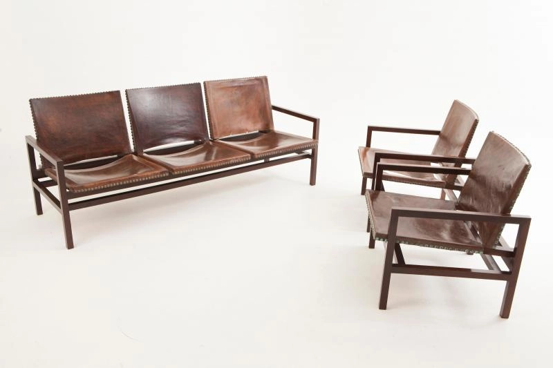 Leather sofa, Joaquim Tenreiro — photo 3